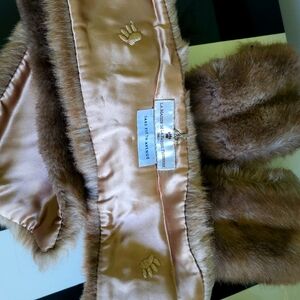 Faux fur scarf and cuffs